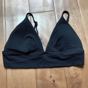 Triangle black bikini top